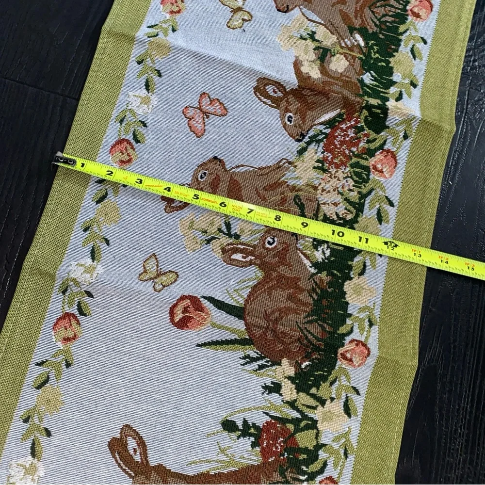 Easter Bunny‎ Bunnies Floral Tapestry Table Runner New
